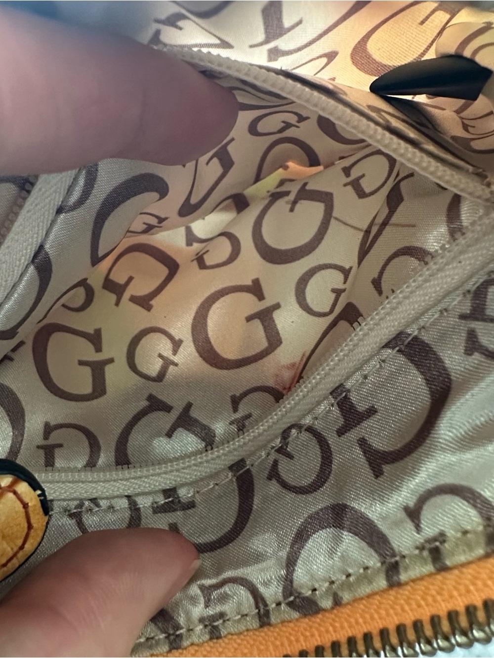 Vintage GUESS Y2K Mini Baguette Bag | Mod Graphic Print & Faux Croc - Picture 6 of 7